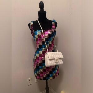 Nasty gal Multicolor sequin mini dress size 2